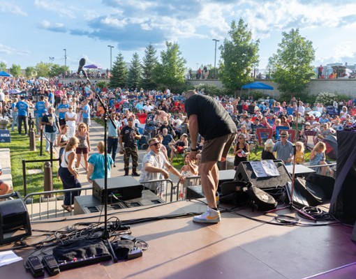 people at an outdoor concert