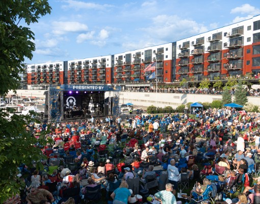 people at an outdoor concert