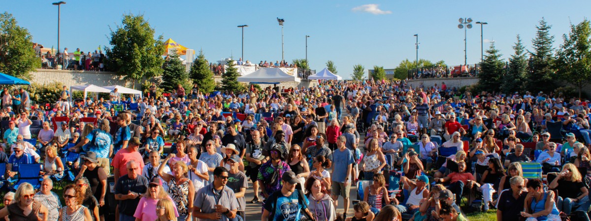 people at an outdoor concert