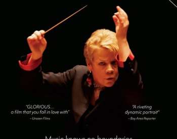 movie poster with female conductor