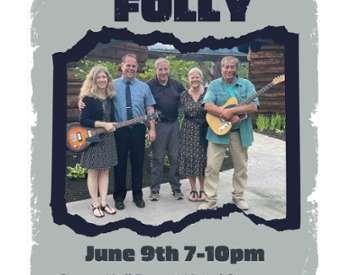fulton's folly poster with musical group of five