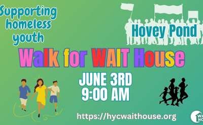 Support homeless youth by joining us for a walk around Hovey Pond.