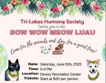 Bow Wow Meow Luau flyer
