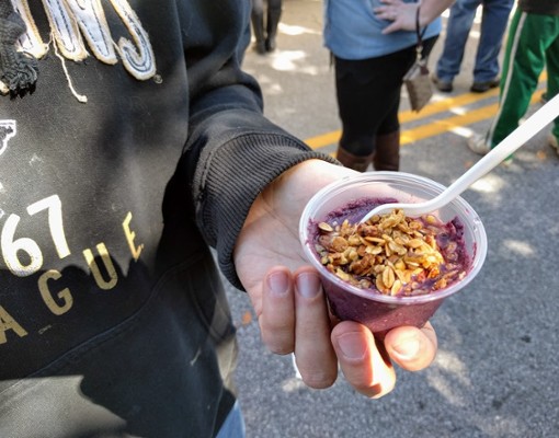 sample of some kind of berry dessert