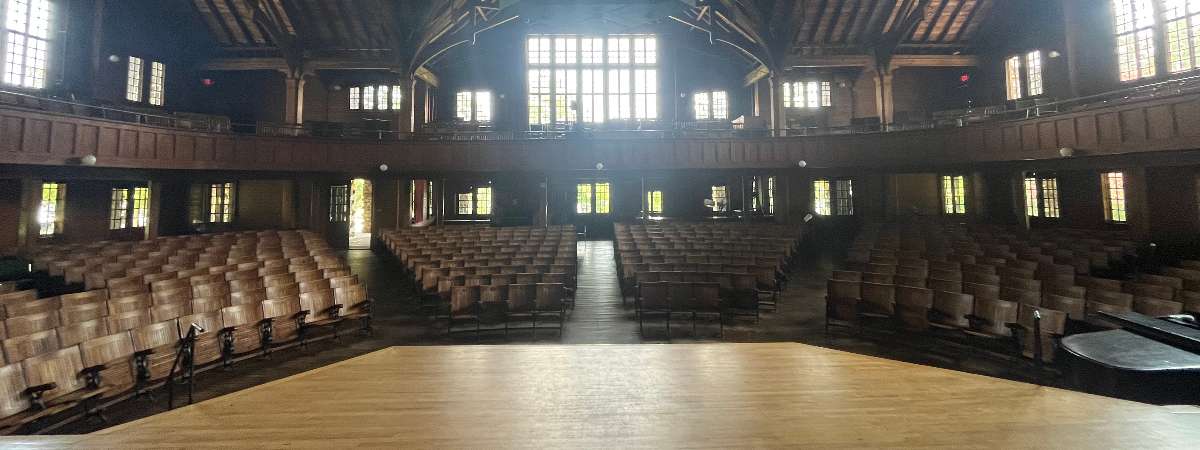 A photo of the Silver Bay YMCA Auditorium