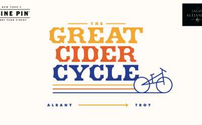beige background, text reads the great cider cycle
