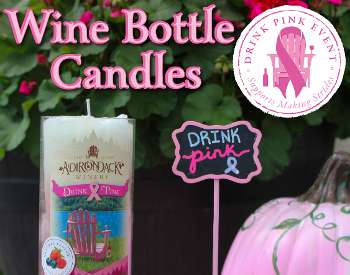 Drink Pink Wine Bottle Candles