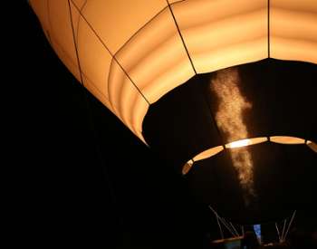 balloon lighting up at night