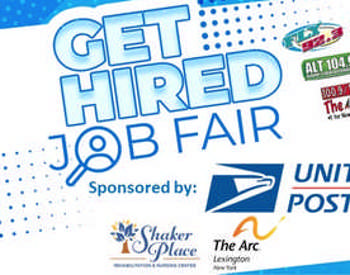 get hired job fair flyer with event details