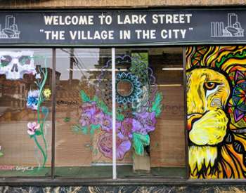 welcome to lark street building artwork