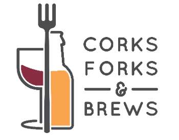 Corks, Forks & Brews Logo