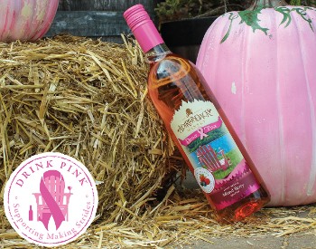 pink wine and pumpkin