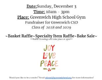 Over 60 vendors, a basket raffle, a 50/50 raffle, a specialty item raffle, and a bake sale with hot food and baked goods!