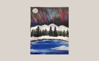 Northern Lights Paint & Sip Event