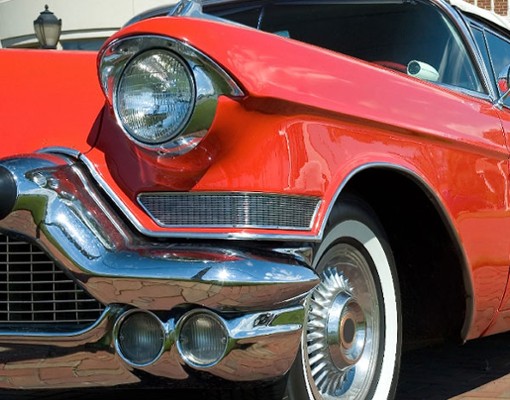 red classic car