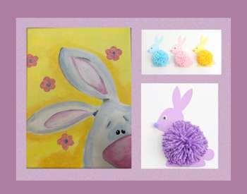 Workshops for Kids! Pom-pom Bunnies & Painting