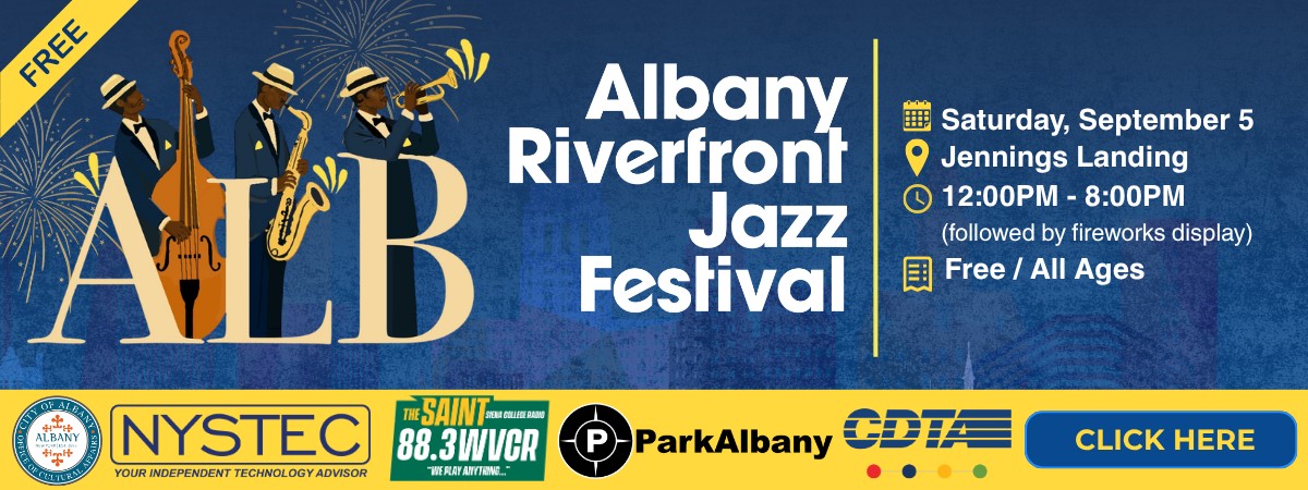 albany riverfront jazz festival logo for 2026