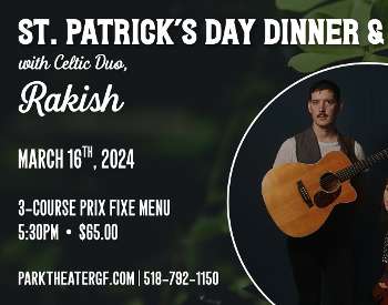 st. patrick's day dinner and show with rakish march 16