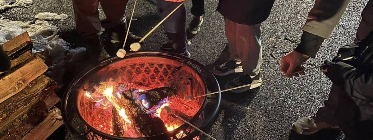 marshmallows over fire