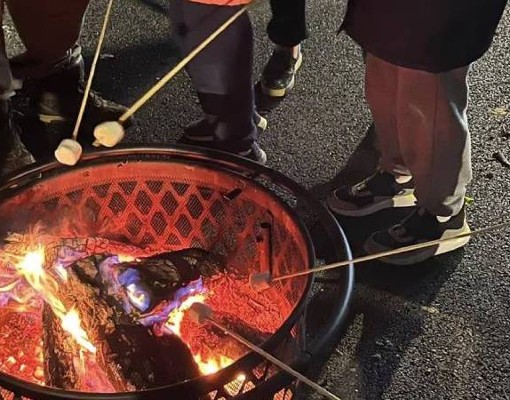 marshmallows over fire