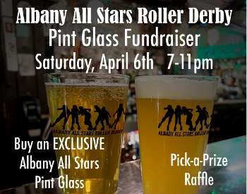 Albany All Stars Roller Derby Pint Glass Fundraiser