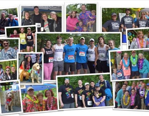 collage with aloha 5k runners