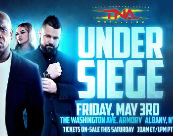 On May 3, the stars of TNA Wrestling will be Under Siege streaming LIVE on TNA+ from the Washington Avenue Armory in Albany, NY. Tickets are on-sale now at Ticketmaster.com