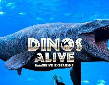 ⭐ Dinos Alive is a dinosaur exhibition featuring life-size animated replicas in an immersive Jurassic venue