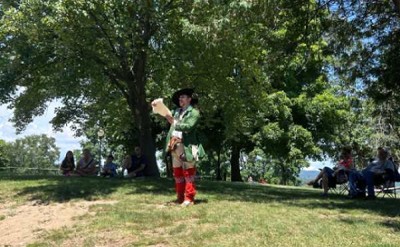person reading declaration independence