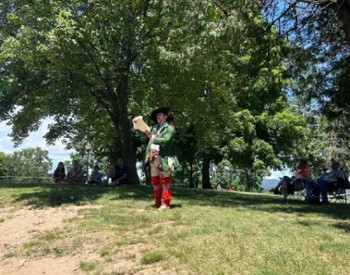 person reading declaration independence