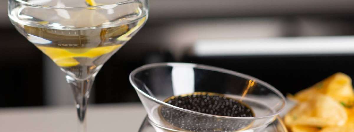 cocktail and caviar