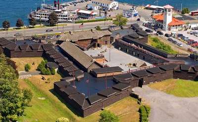aerial photo of the fort william henry museum