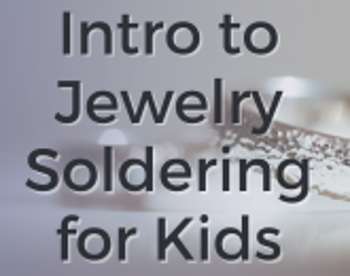 Picture of two silver rings with the words 'Intro to Jewelry Soldering for Kids'