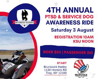 4th Annual charitable ride for PTS & Service Dog awareness