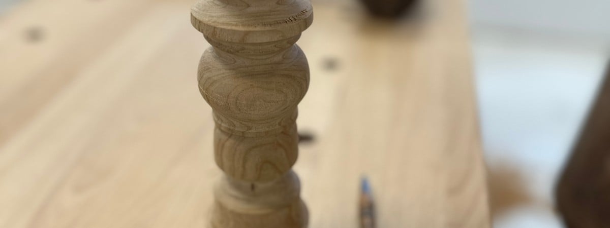 finished candlestick and pen