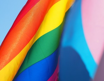 close up image of a pride flag