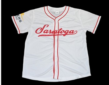 white saratoga baseball jersey