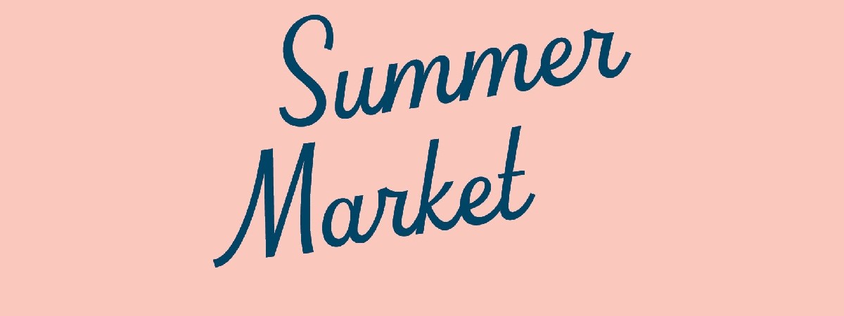 summer market written font