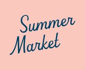 summer market written font