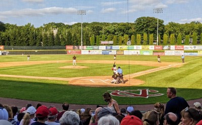 people watching a baseball game