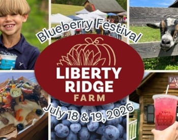 red, white, and blueberry festival