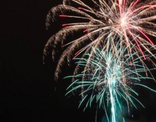 fireworks in the air