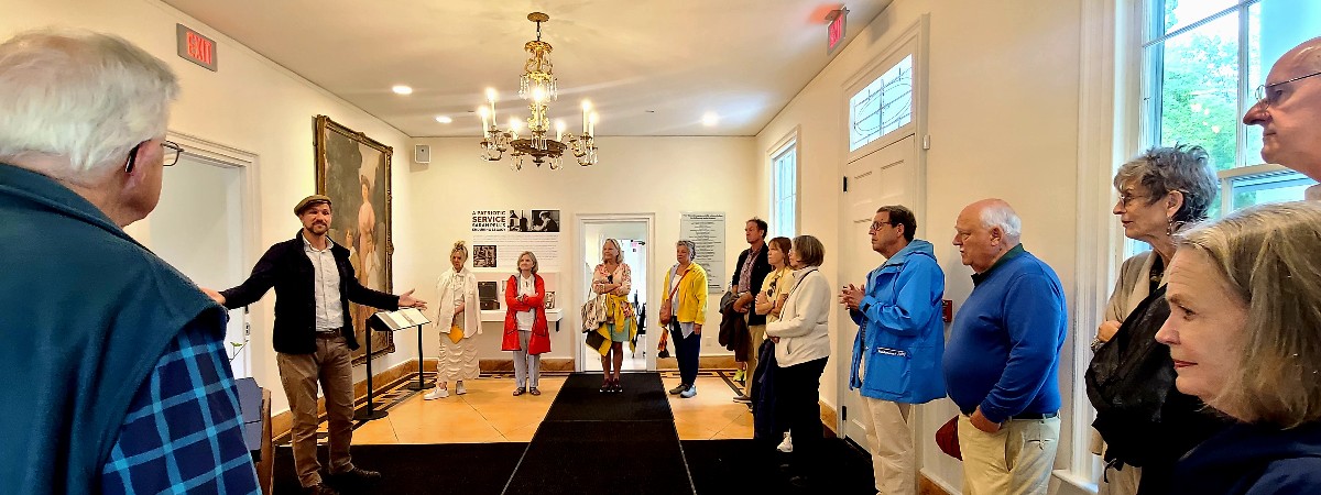 Tour of historic Pavilion at Fort Ticonderoga, NY.