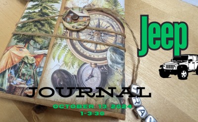 The cover of a Jeep-themed paper journal