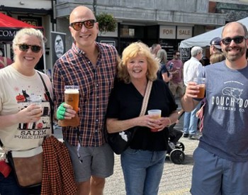 people with beers