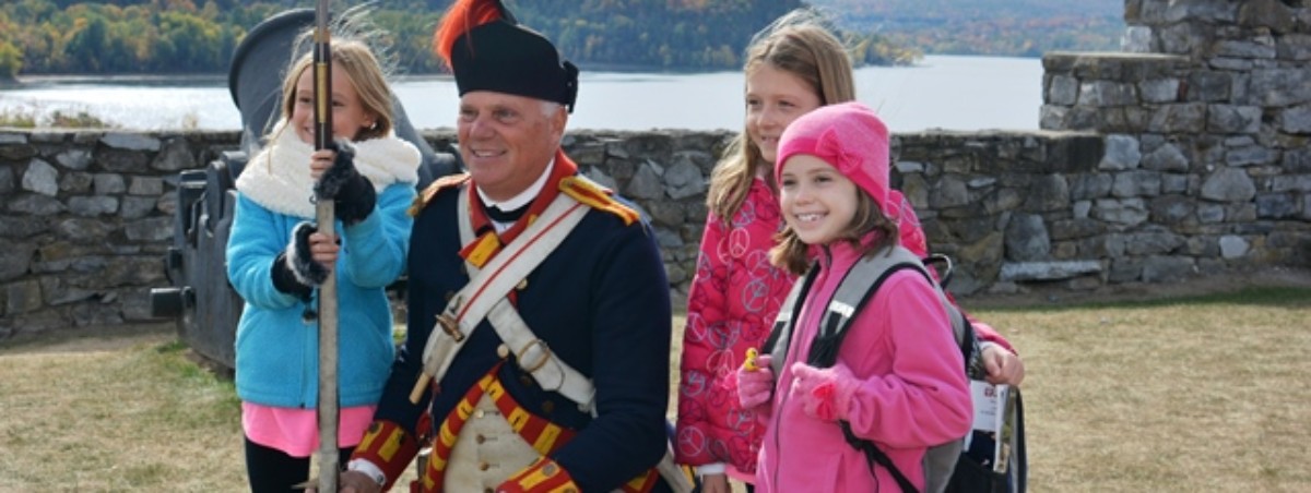 girl scouts with solider