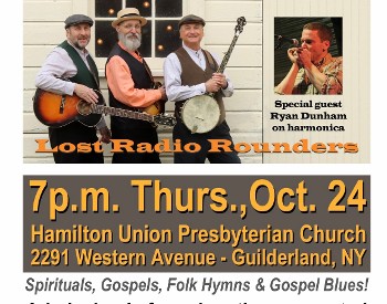 10/24/24 7pm Lost Radio Rounders FOOD PANTRY BENEFIT @Hamilton Union Presbyterian Church, Guilderland