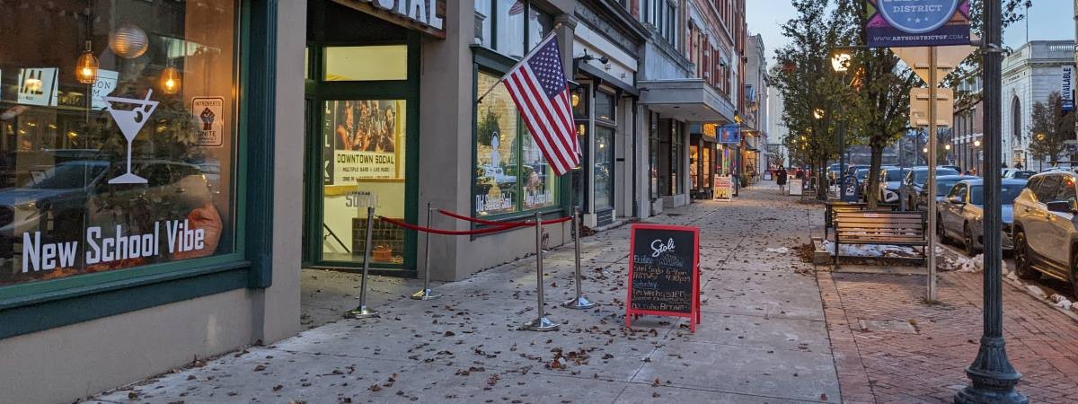 downtown glens falls in fall