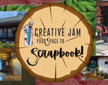 A collage of images of inside the Creative Jam to look like scrapbooking- Creative Jam is Your Space to Scrapbook!