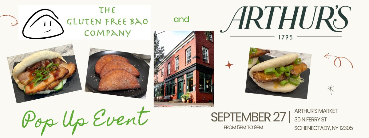 The Gluten Free Bao Company Pop Up event at Arthur's 1795!